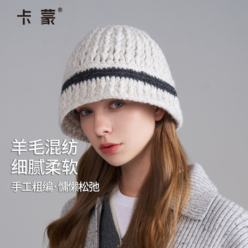 卡蒙羊毛针织帽女士大头围新款毛线帽护耳韩版渔夫帽秋冬保暖帽子,服饰配件/皮带/帽子/围巾,帽子,淘宝优惠券,粉丝福利购,淘宝优惠卷