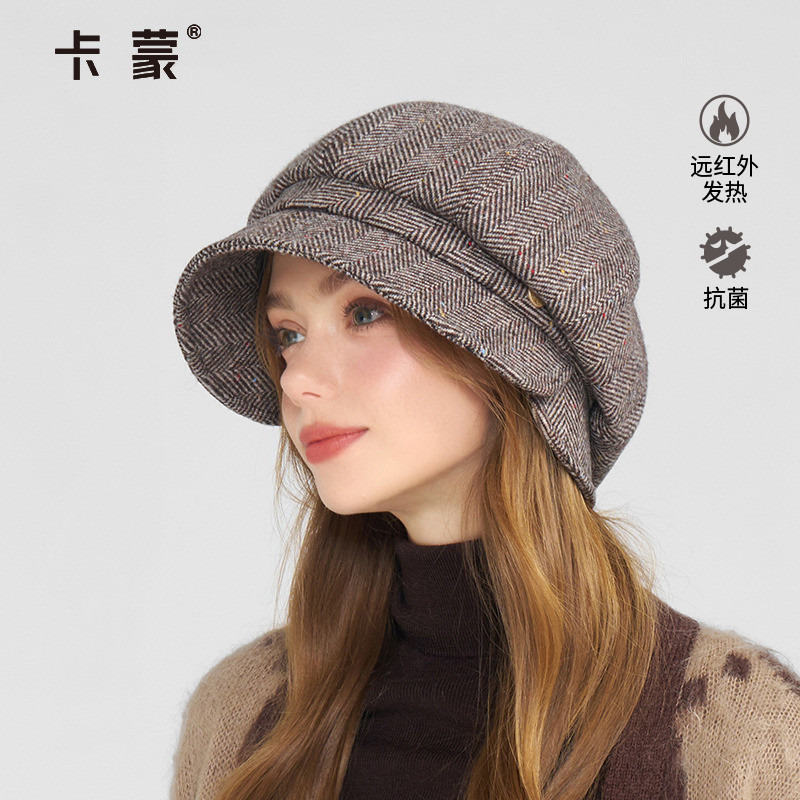 卡蒙八角贝雷帽女中老年人妈妈帽
