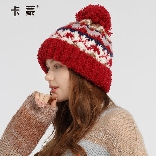 明星同款加厚保暖针织帽毛线帽女