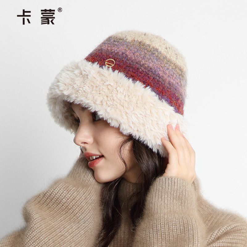 卡蒙渔夫帽女秋冬大头围可折叠