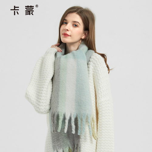 亲肤流苏围巾卡蒙女秋冬
