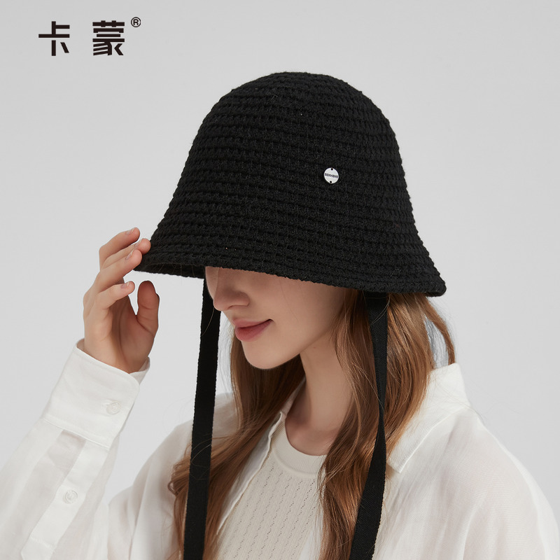 保暖护耳系带百搭显脸小针织秋冬