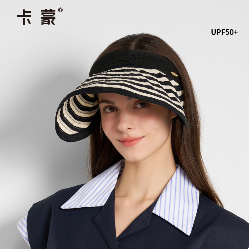 卡蒙空顶帽女防晒大帽檐遮脸遮阳帽防紫外线2025新款女太阳帽百搭