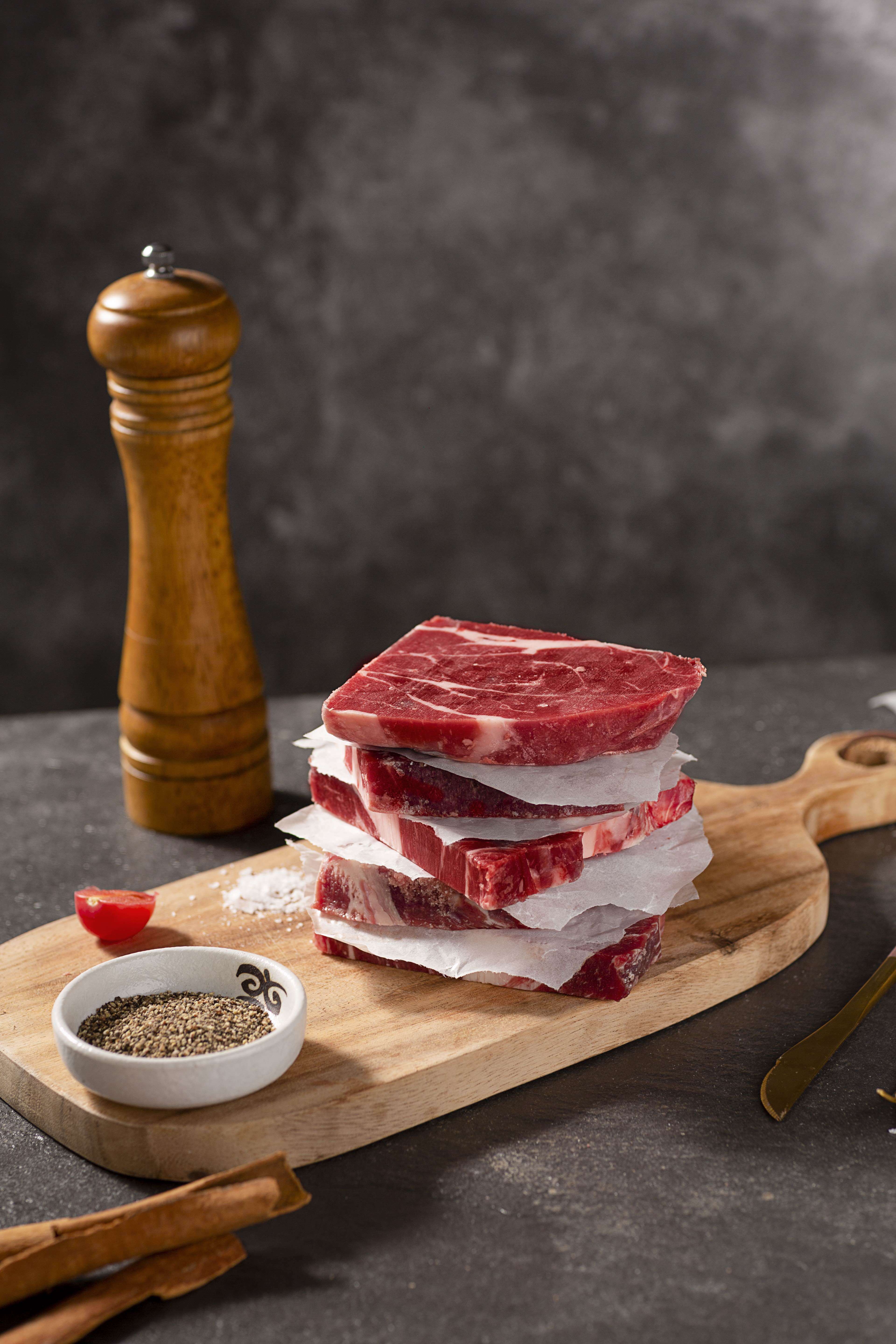 牛小厨美国谷饲300天安格斯上脑牛排进口原切新鲜无添加牛扒1kg