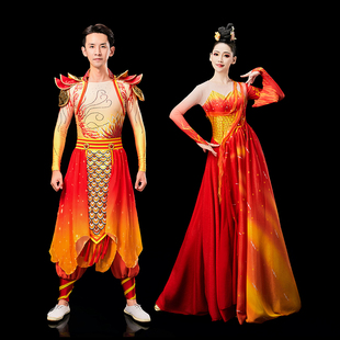 2025新款开场舞打鼓演出服装男女舞龙舞狮敲鼓服装威风锣鼓舞蹈服