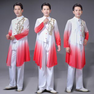 舞蹈服套装 开场舞演出服男歌伴舞现代舞台服装 中国风成人男女同款