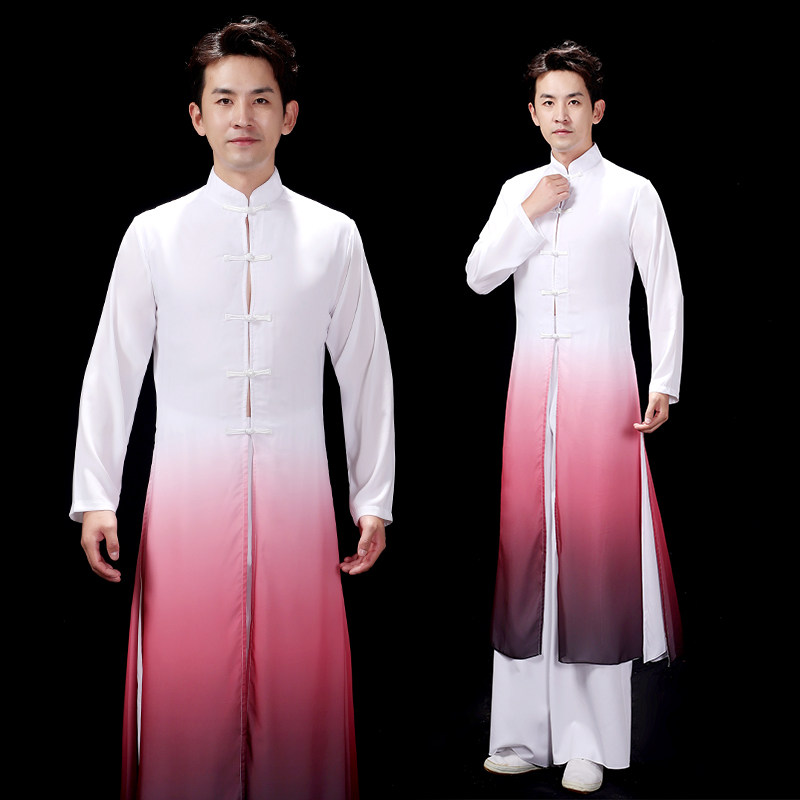 再别康桥书生水墨舞蹈服