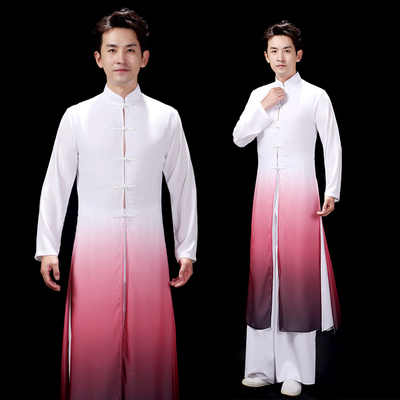 再别康桥书生水墨舞蹈服