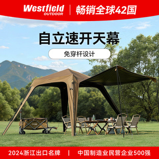 我飞穹顶帐篷户外露营黑胶防晒遮阳免搭建懒人速开自动天幕云霄