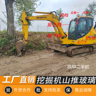 挖掘机山推SE60-9钩机前挡上下推拉窗门后后挡天窗挡风钢化玻璃