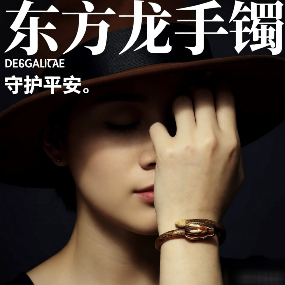 2024年去太岁生肖龙手镯西藏野生山南鸡血藤雕刻镯子情侣男女手环