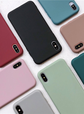 适用苹果13promax手机壳iPhone11/12pro纯色Xs女6s硅胶7p8p软壳xr外壳xsmax酒红色x保护套14plus防摔se2/3代x