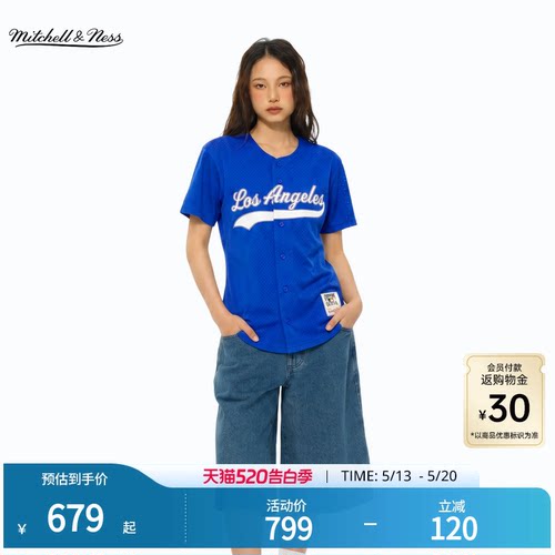 MNxMLB洛杉矶道奇短袖棒球开衫