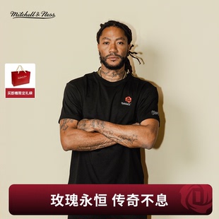 【罗斯联名】MN短袖T恤公牛队罗斯同款简约百搭运动上衣男NBA