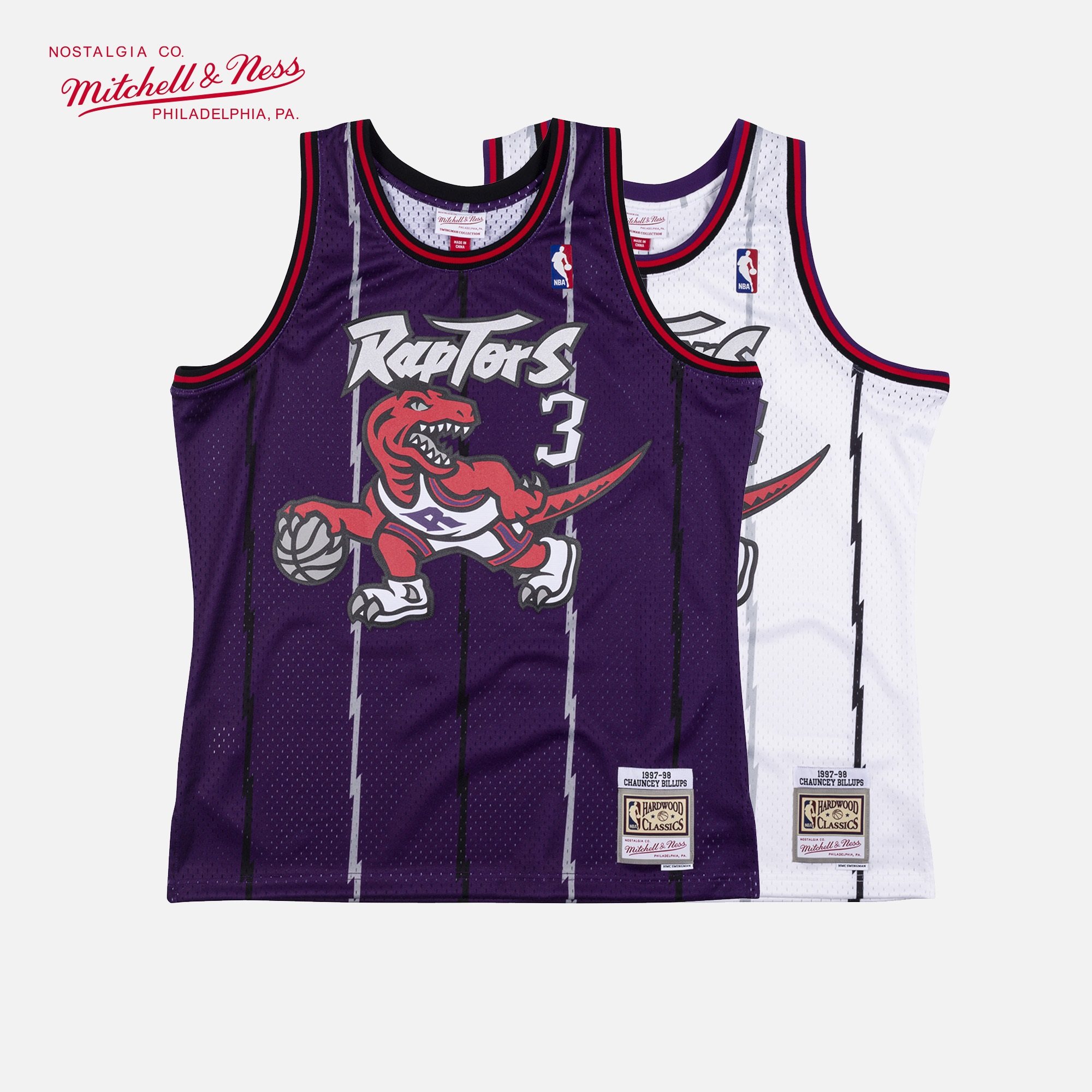 mitchell&ness比卢普斯97-98年猛龙队sw复古mn球衣篮球服运动背心