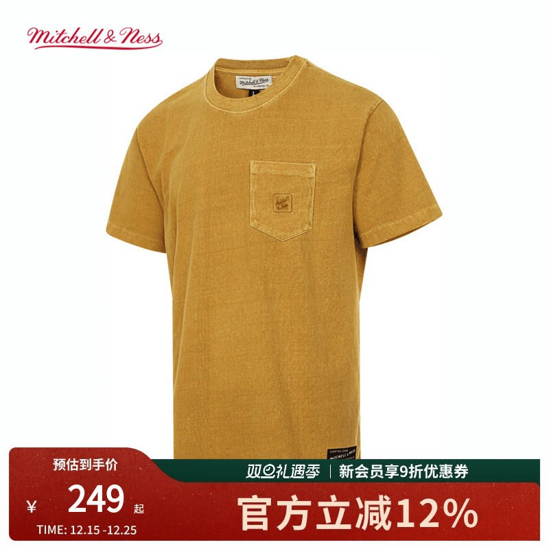 mitchell&ness纯色短袖T恤男MN