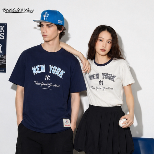 MNxMLB道奇洋基运动短袖T恤男女