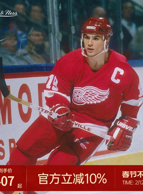 MN冰球服红翼队伊泽曼96-97赛季美式复古19号冰球球衣男