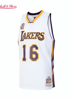湖人队保罗01-19赛季NBA官方MN复刻16号球衣SW球迷版