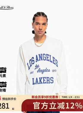 mitchell&ness25秋冬新款打底衫圆领运动休闲百搭长袖T恤男MN