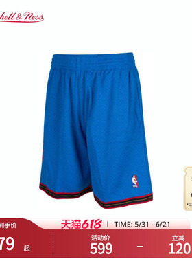 MN76人99-00赛季球裤复古美式潮流复刻球迷版正品运动短裤男NBA