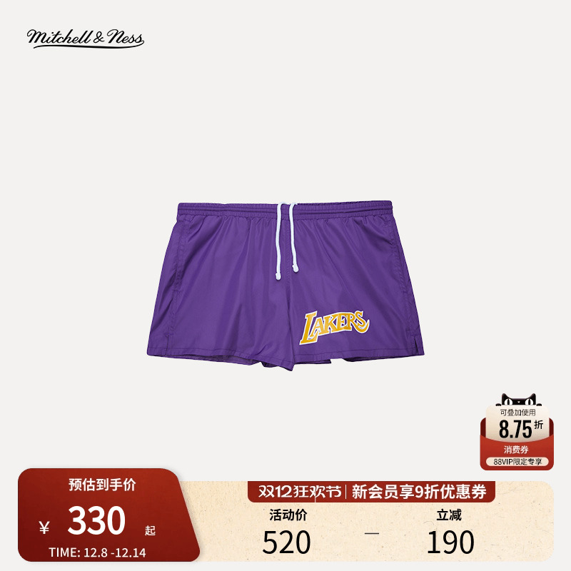 勇士湖人休闲轻薄短期短裤女子
