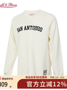mitchell&ness卫衣简约保暖百搭显瘦运动休闲圆领长袖T恤集合男MN