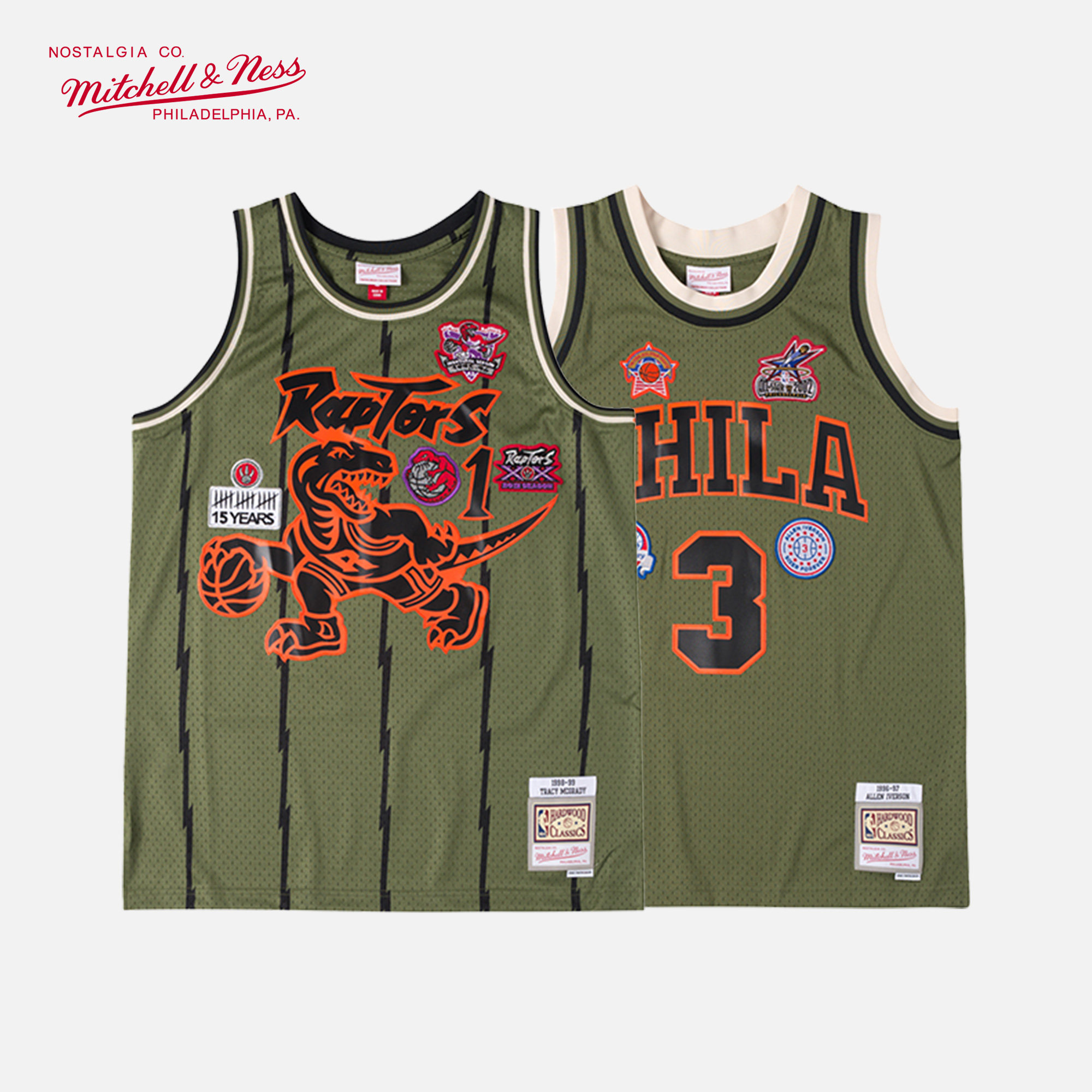 mitchell&ness麦迪98-99年猛龙队sw复古mn球衣篮球服网眼运动背心