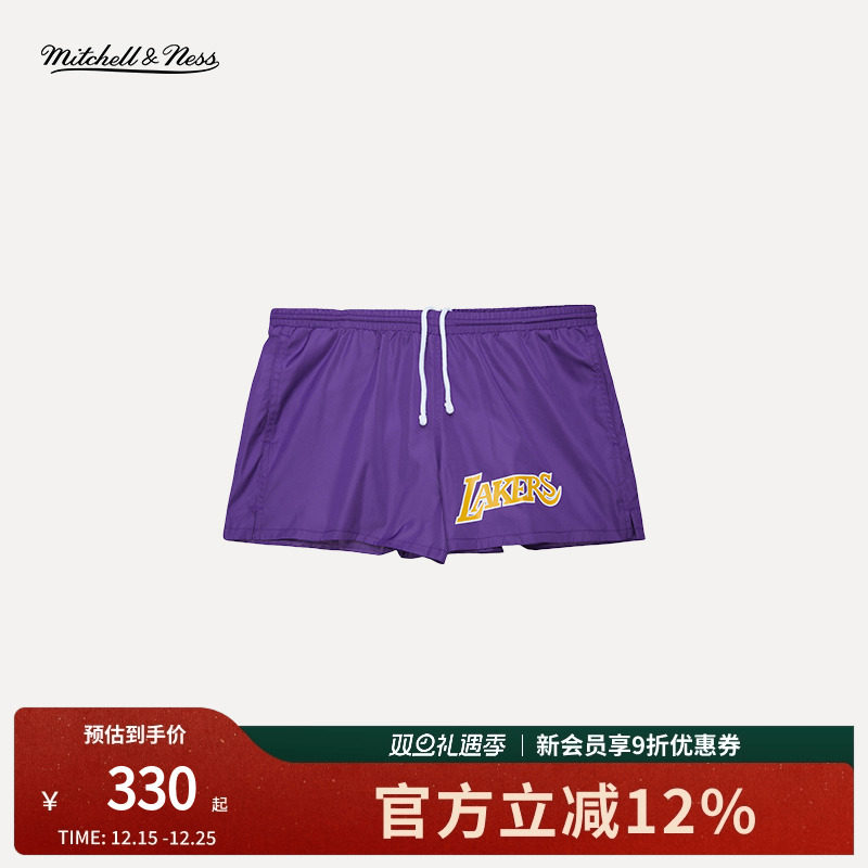 勇士湖人休闲轻薄短期短裤女子