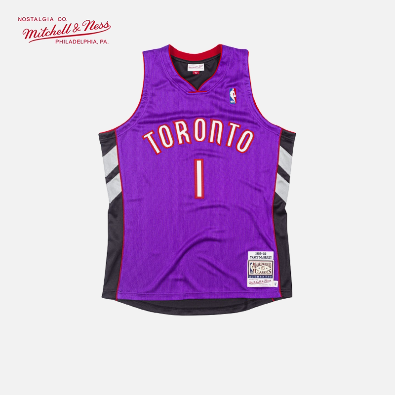 mitchell&ness麦迪99-00年猛龙au球员休闲篮球服刺绣背心球衣男女