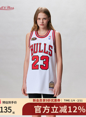 公牛队乔丹97-98赛季NBA官方MN复刻23号球衣AU球员版礼盒新年礼物