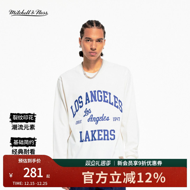 mitchellness&ness纯棉长袖T恤MN