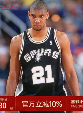 马刺队邓肯98-99赛季NBA官方MN复刻21号球衣集合SW球迷版