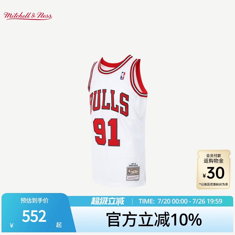 公牛队/马刺队/湖人队罗德曼NBA官方MN复刻91号球衣集合SW球迷版