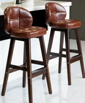 吧台椅现代简约高凳子酒吧收银台椅子实木高脚凳家用吧椅前台吧凳