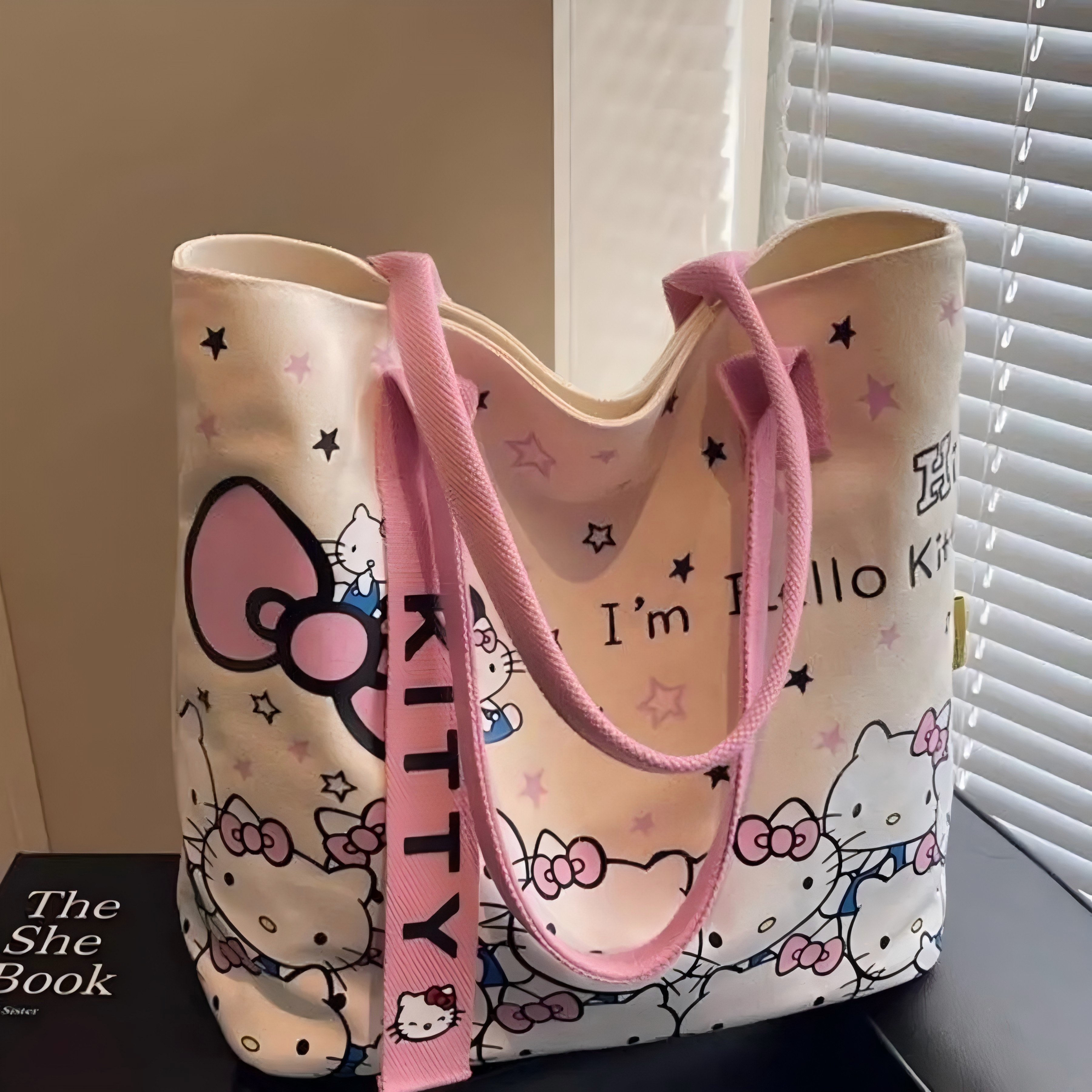 可爱手提帆布包大容量托特