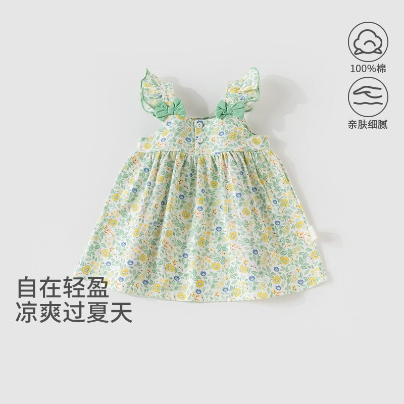女宝宝连衣裙宝宝衣服纯棉夏装女童公主群碎花裙子夏季薄款裙子