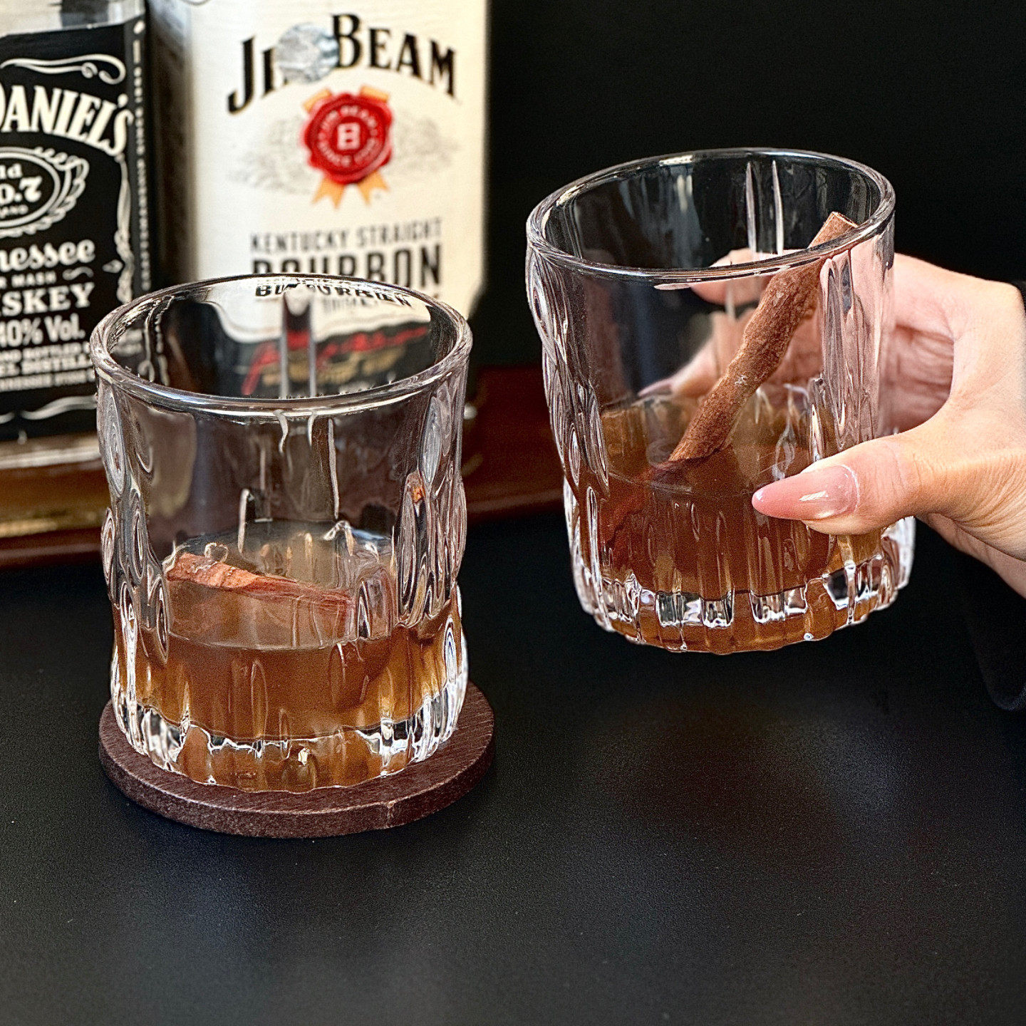 韩式小众ins风简约玻璃杯竹节纹威士忌杯冷饮杯家用水杯啤酒杯子,餐饮具,洋酒/威士忌杯,淘宝优惠券,粉丝福利购,淘宝优惠卷