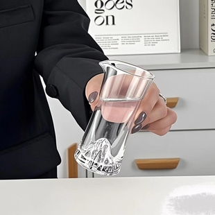 日式简约观山杯清酒杯白酒个性冰山分酒器洋酒倒酒器小号醒酒器