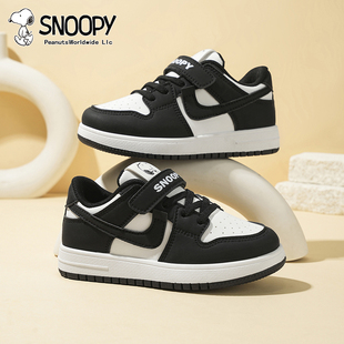 新款 春黑白鞋 子女童鞋 史努比童鞋 小白鞋 男童板鞋 休闲鞋 儿童运动鞋