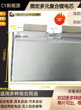 微宏多元复合锂3.7V10AH高倍率12V24V汽车货车强启电芯搭电宝专用