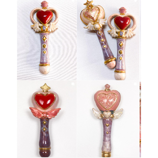 日本本土代购手工陶土陶艺玩具粘土陶器彩绘爱心魔法棒精灵手柄