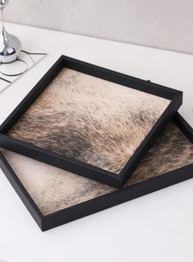 轻奢样板房桌面摆件托盘