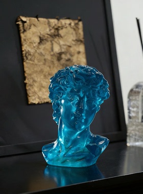 新古典树脂大卫头像雕塑摆件