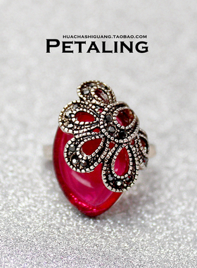 凤凰于飞复古银色配饰戒指