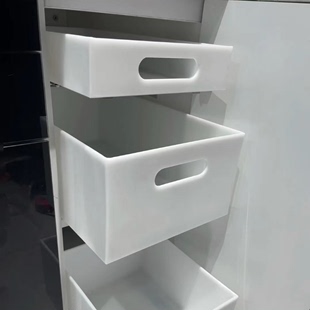 亚克力滑轨拉篮厨房深柜改造抽屉置物碗碟抽屉式 水槽调味收纳托盘