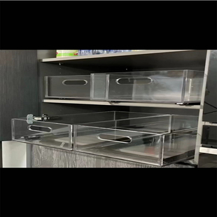 定制厨房拉篮免打孔调料收纳抽屉式改造拉篮轨道碗碟收纳托盘水槽