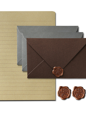 11x16.5cm信封250克加厚复古经典灰色咖色高级贺卡a5横线牛皮信纸
