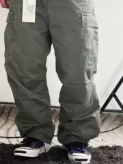 Alternative to Rrl, 25Aw American Vintage Loose Straight-Leg Multi-Pocket Paratrooper Cargo Pants with Heavy Weight and Stacked Design