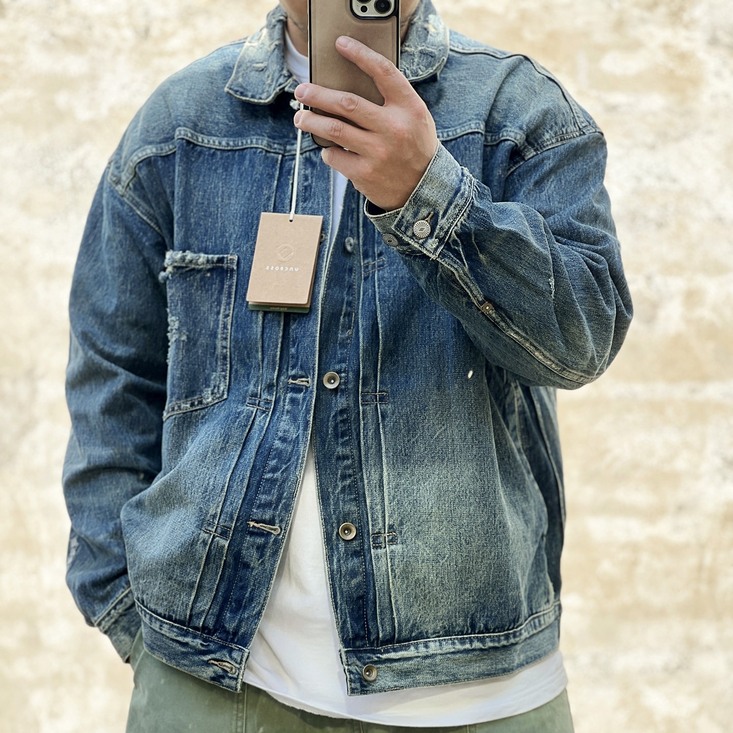 追逐MADNESS 日系宽版破坏复古做旧水洗Vintage工装牛仔夹克外套,男装,牛仔外套,淘宝优惠券,粉丝福利购,淘宝优惠卷